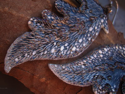 "Крылышки Полумглистой феи", серьги в стиле фэнтези