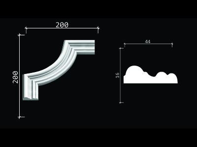 Декоративный уголок C1-DD400 (комплект 4 штуки)