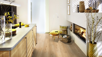 Биополы Wineo PURLINE 1000 wood Carmel Pine PL048R фото в интерьере