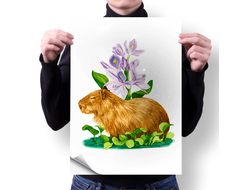 Плакат вертикальный Капибара, Kapibara-san №27