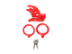 901411-9 Пояс верности мужской Black&Red by TOYFA, ABS пластик, красный, 10 см (копия)