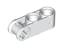 Technic, Axle and Pin Connector Perpendicular 3L with 2 Pin Holes, White (42003 / 6254109 / 6330960)