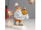 Новогодний сувенир "Гном на катке с фонариком" 13,5х5,5х11,5 см