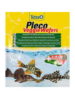 Tetra Pleco Veggie Waffers корм с цукини для донных рыб 15 г