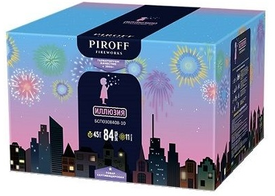 Батарея салютов ИЛЛЮЗИЯ (0,8"; 1" / 84 залпов)