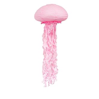 Бумажный фонарик медуза розовый