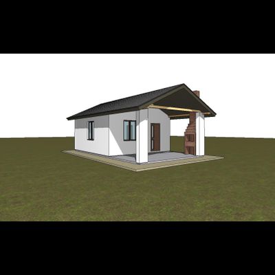 Одноэтажная баня с одной спальней 30м² (S98)