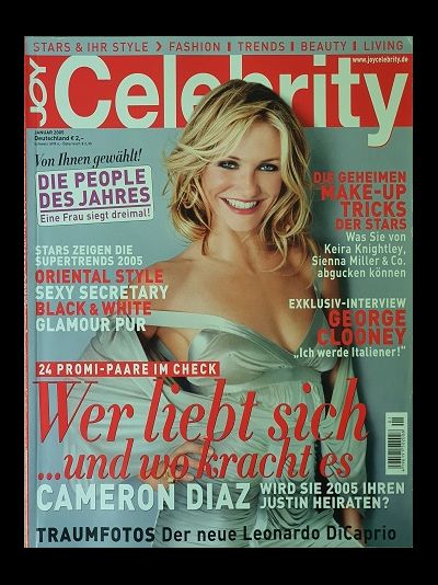 JOY Celebrity Magazine January 2005 Cameron Diaz, Женские иностранные журналы, Intpressshop