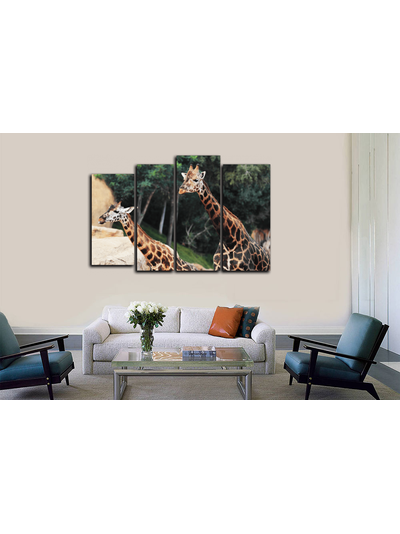 Модульная картина "Дружные жирафы"
