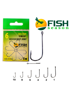Крючок FishSeason Round Bent Joint 11100 №2 (10уп. по 8шт)