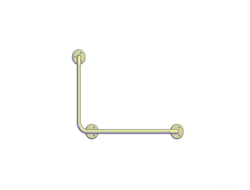 Поручень угловой (90°) 600х600 мм