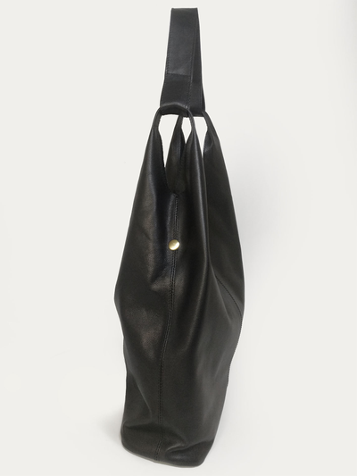 (АРТИКУЛ: 9969/1/8) СУМКА-МЕШОК ЖЕНСКАЯ, БОЛЬШАЯ, НАТУРАЛЬНАЯ КОЖА, ЧЕРНАЯ, БЕЗ ПОДКЛАДКИ, С МЕШКОМ-ВСТАВКОЙ ВНУТРИ, ЧЕРЕЗ ПЛЕЧО *