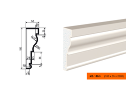 Фасадный молдинг из пенополистирола с покрытием LEPNINAPLAST (Лепнинапласт)  МВ-180/3