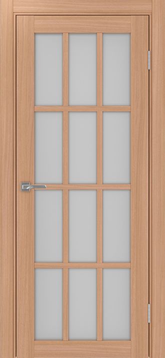 Межкомнатная дверь "Турин-542" ясень темный (стекло сатинато)