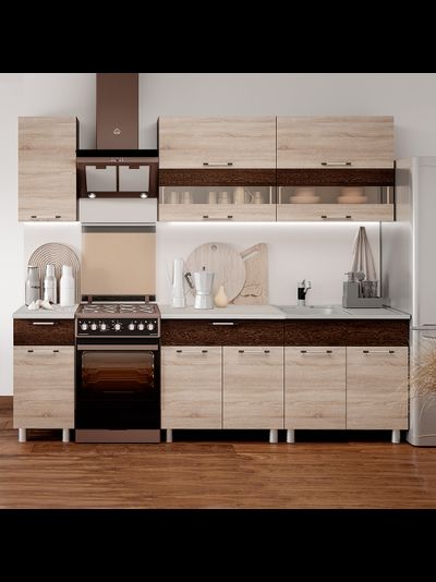 Монтана 2,0 м кухонный гарнитур Сонома / Венге