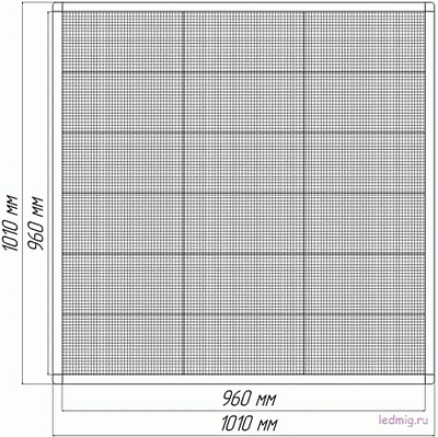 Светодиодный экран в стелу АЗС-8 960х960
