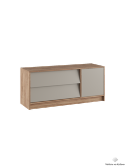 Ева тумба под ТВ 1 Крафт табачный/Кашемир