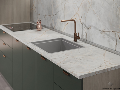 Столешница СКИФ Оникс Азул № 122 (3000*600*38)