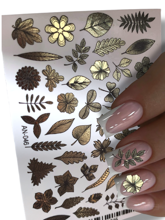 Фольгированные слайдеры Золото AN-046