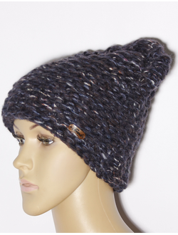 Екатеринбург. Шапка женская "Колпак букле" 11552 синяя, чёрная