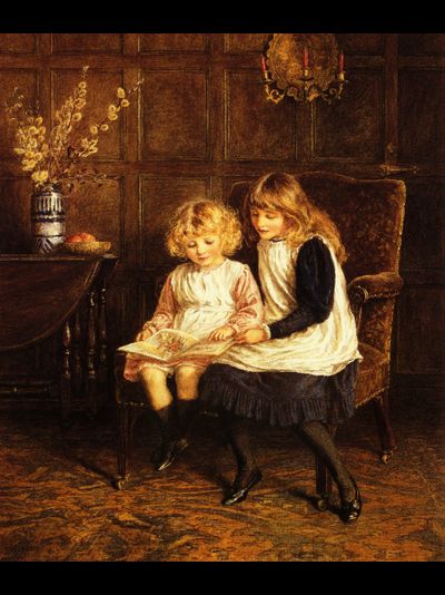 Купить картину обогреватель, репродукция Аллингем Урок чтения