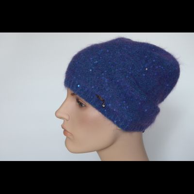 Голубая тонкая зимняя шапка для женщин Vizio Италия 6948 CLO