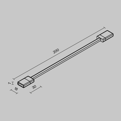 Гибкий коннектор для токоведущей ленты Exility IP черный, O-TR002-SC, Maytoni