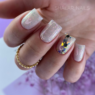 Каучуковая камуфлирующая база с шиммером  - CAMOUFLAGE BASE COAT  CBS7 (10 ml)