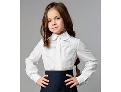 Д 5094 Блузка длинный рукав защипы фигурные р.122-158