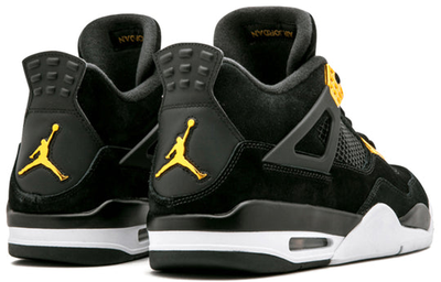 Nike air jordan 4 retro royalty black gold cheap