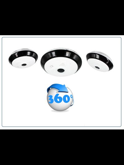 Панорамная потолочная WiFi видеокамера  с DVR (fish_ufo2_G), 960P HD (360EyeS)