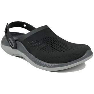 CROCS LITERIDE CLOG ЧЕРНЫЕ С СЕРЫМ