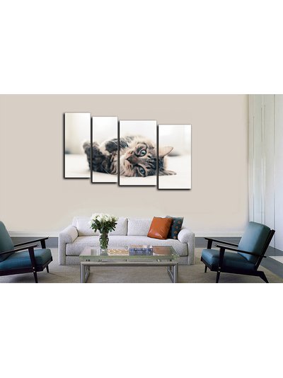 Модульная картина &quot;Нежится на диване&quot;