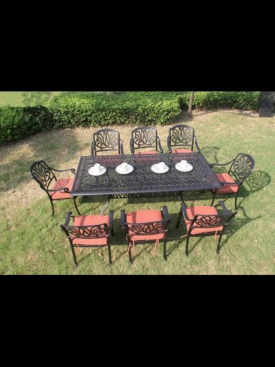 Садовый комплект из литого алюминия на восемь персон Rimini