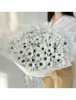 БУКЕТ ИЗ 15 КУСТОВЫХ ХРИЗАНТЕМ