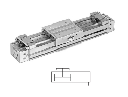 Бесштоковый ленточный цилиндр с направляющей скольжения MY1M