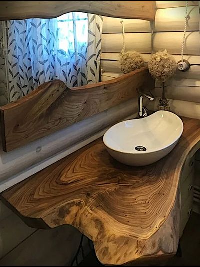 столешница под раковину ванную комнату из карагача