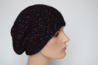 Женский берет с мелкими пайетками Вицио Италия зима 2023