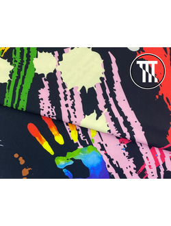 Спортивный трикотаж принт Ладошки