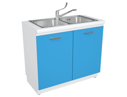 Тумба медицинская металлическая на подиуме ТММ-2.0