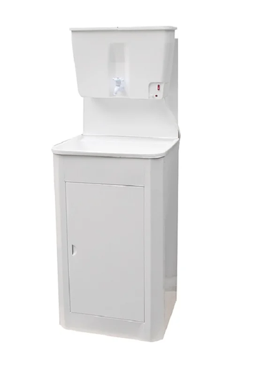 Дачный умывальник. Мойка: пластик. Нагреватель воды. Бак: 17 л. Белый