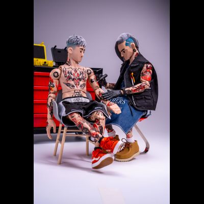 Татуировщик, тату-мастер - Коллекционная фигурка 1/6 Tattoo Artist - trickyMan12