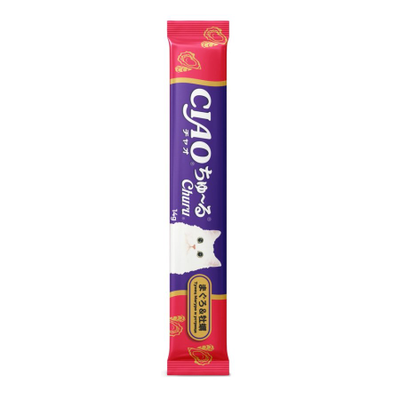 INABA CIAO Churu (Инаба) Крем-лакомство для кошек Тунец Магуро и устрица, 14г * 1шт
