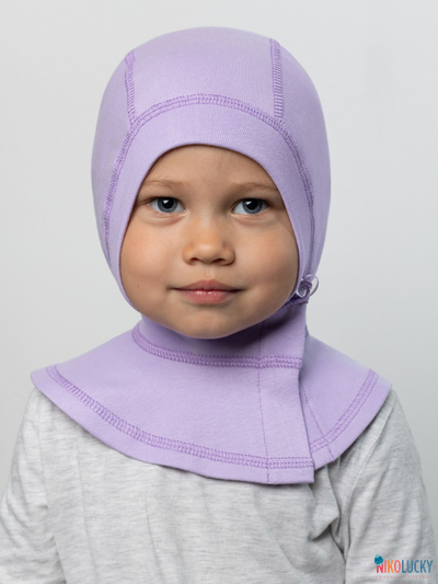 Шапка-шлем 24301-01 95%хлопок 5%лайкра, сиреневый 44-46