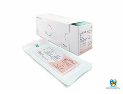 Мононить рассасывающаяся WEGO PGCL USP 5-0, обратно-режущая игла 3/8 16 мм, 75 см, неокрашенная (артикул Q53163-75)