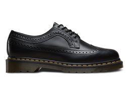 Полуботинки Dr.Martens 1461 с желтой строчкой черные