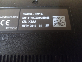 ASUS F570ZD-DM102 ( 15.6 FHD AMD RYZEN 5 2500U GTX1050 8GB 1TB + 128SSD )