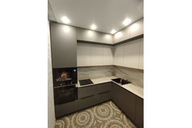 Кухня софт серый