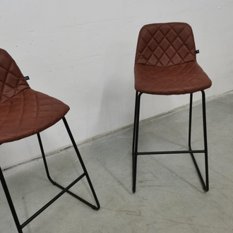 Аренда барный стул Лофт коричневый на металле
