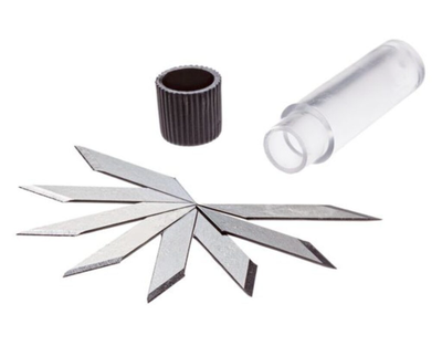 Нож скальпель прецизионный 8 лезвий противоскользящая ручка